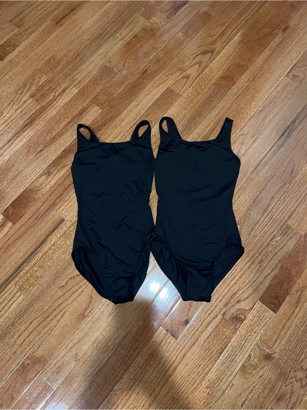 Women’s Bloch Black size P microlux tank leotards, bundle of 2